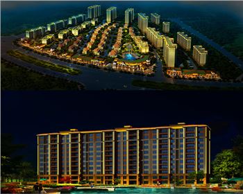 湖北樓體亮化設計-碧桂園住宅小區(qū)